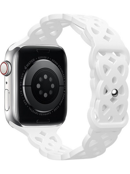 Hoco WA09 Rhombus Λουράκι Σιλικόνης White (Apple Watch 38 / 40 / 41mm)
