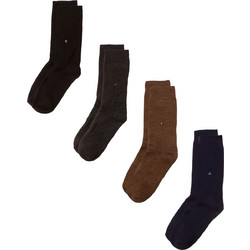 Κάλτσες ανδρικές μάλλινες Wool 4 Τεμ. WOOLMAN-Πολύχρωμο