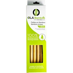 OLA Bamboo Καλαμάκια από Μπαμπού 12 τεμάχια