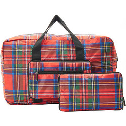 Eco Chic Tartan Holdall Σακ Βουαγιάζ 30lt Κόκκινο