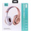 Ellietech BT101 Ασύρματα Bluetooth Ακουστικά Over Ear Ροζ Χρυσό