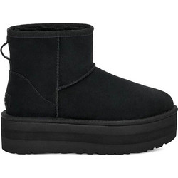 UGG Γυναικεία Μποτάκια Πλατφόρμα Suede Μαύρα με Γούνα 1134991-BLK