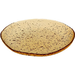 Cryspo Trio Πιάτο Γλυκού Γυάλινο Lovizna Amber 21cm