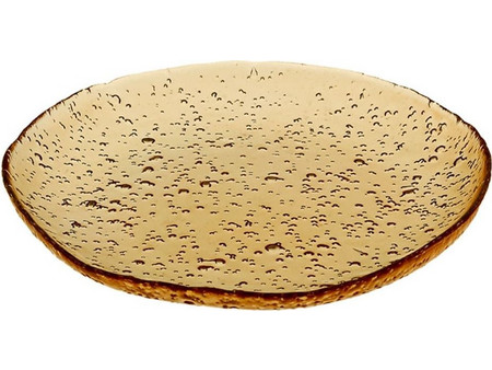 Cryspo Trio Πιάτο Γλυκού Γυάλινο Lovizna Amber 21cm