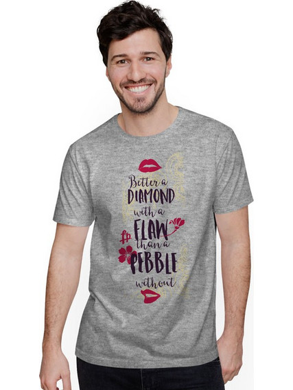 Better A Diamond With Flaw (Κοντομάνικο Ανδρικό / Unisex) - Grey melange