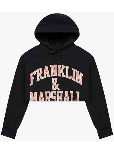 Franklin & Marshall Φούτερ με κουκούλα Black...