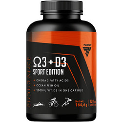 Trec Nutrition Omega 3+ D3 Sport Edition Ιχθυέλαιο 120 Κάψουλες