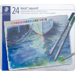 Staedtler Karat Aquarell Κασετίνα Ξυλομπογιές Ακουαρέλας Σετ 24τμχ