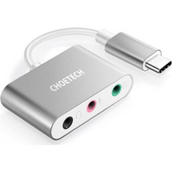 Choetech Μετατροπέας USB-C male σε 3.5mm female Γκρι (HUB-A02GY)