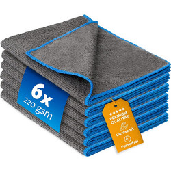 Carbigo Professional Absorbent & Paint-Gentle Microfiber Car Cloths 220 GSM - 30 x 40 cm (6-pack)