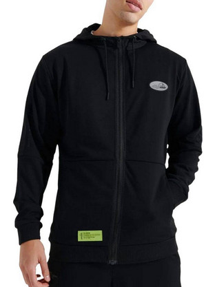Ellesse Ανδρική Ζακέτα Φούτερ με Κουκούλα και Φερμουάρ Μαύρη SXP16083-011
