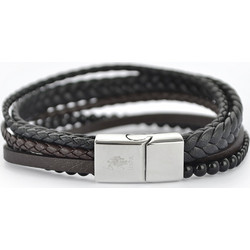 U.S. Polo Assn. Ανδρικό Βραχιόλι από Δέρμα & Ατσάλι JW9162BR