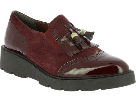 Γυναικεία Δερμάτινα Brogues Παπούτσια Parex 11118015.M, Μπορντώ