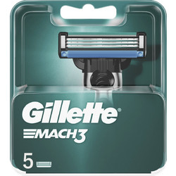 Gillette Mach 3 Ανταλλακτικά Ξυραφάκια με 3 Λεπίδες & Λιπαντική Ταινία 5τμχ