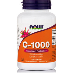 Now Foods Vitamin C-1000 Rose Hips Sustained Release 100 Ταμπλέτες