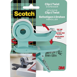 ΒΑΣΕΙΣ 3Μ C19 CLIP & TWIST 19mmx8,89m TEAL