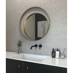 Iron Twin Κρεμαστός Καθρέπτης Με Bronze Λάμα Φ75 εκ