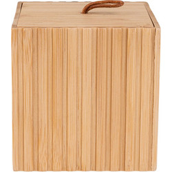 Κουτί Αποθήκευσης Και Οργάνωσης Μπάνιου Bamboo Essentials 9x9x8Cm