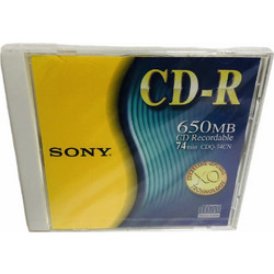 SONY CD-R 650MB 74min Blank Case CDQ-74CN
