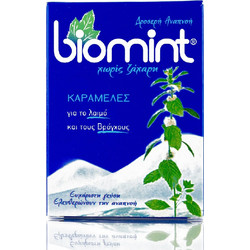 Biomint Καραμέλες για Βήχα Ερεθισμένο Λαιμό & Πονόλαιμο Μέντα 50gr