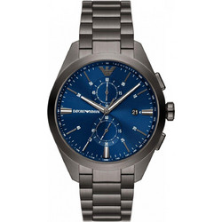 Emporio Armani Claudio Ανδρικό Ρολόι Χρονογράφος με Μαύρο Μεταλλικό Μπρασελέ AR11481