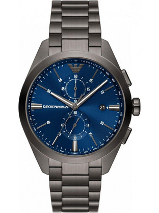 Emporio Armani Claudio Ανδρικό Ρολόι Χρονογράφος με Μαύρο Μεταλλικό Μπρασελέ AR11481
