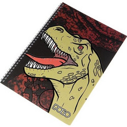 Polo Dinosaur Σπιράλ Τετράδιο Ριγέ A4 60 Φύλλων 2 Θεμάτων 919003-8185