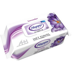 Μωρομάντηλα Happy Λεβάντα 100τεμ