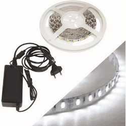 Ταινία LED 5m 72W IP65 με Τροφοδοτικό Blister Ψυχρό Λευκό