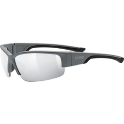 Uvex Sportstyle 215 S53.0.617.5516 Αθλητικά Γυαλιά Ηλίου Μάσκα Κοκάλινα Μαύρα με Γκρι Καθρέπτη Φακό