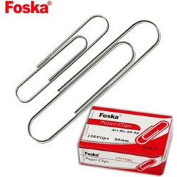 Συνδετήρες Foska 33mm μεταλλικοί κουτί 100 τεμ