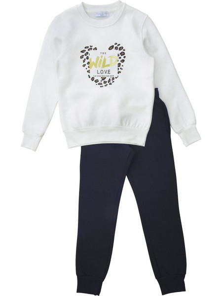 Funky Παιδικό Σετ Φόρμας Λευκό Navy Μπλε 223-517125-1