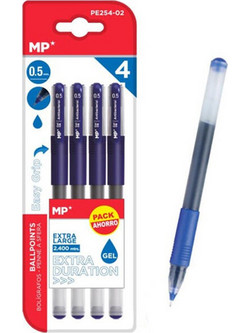 MP Pe254-02 Σετ Στυλό Gel 0.5mm Μπλε 4τμχ