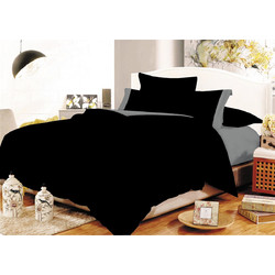 Komvos Σετ Σεντόνια Μονά 160x240 Black-Grey