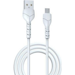 Devia Καλώδιο Σύνδεσης USB 2.0 EC205 V2 USB A σε Micro USB 1m Kintone Λευκό