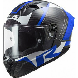 LS2 FF805 Carbon Thunder Racing Gloss Blue / White Κράνος Μηχανής Full Face 1400gr