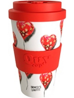 Quy Cup Ποτήρι Πλαστικό με Καπάκι Bandaged Heart 1τμχ RPETBAMB40-940