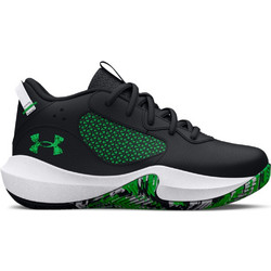 Under Armour Lockdown 6 Παιδικά Αθλητικά Παπούτσια για Μπάσκετ Μαύρα Πράσινα 3025618-005