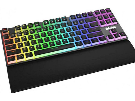 Marvo KG946 Μηχανικό Gaming Πληκτρολόγιο TenKeyLess με Custom Red Διακόπτες RGB Black