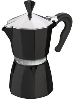 Καφετιέρα Espresso Χειρός Αλουμινίου 3cups Μαύρο (104003B) SUPERMOKA GAT