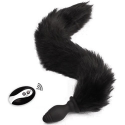 Kinksters Anal Plug Tail Plugs Με Δόνηση / Τηλεχειριστήριο Black