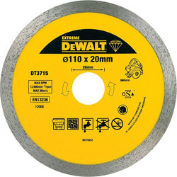 DEWALT - DT3715 Διαμαντόδισκος Κοπής Πλακιδίων 110x20x1.6mm (DT3715)