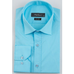 POLIGIANNI-DOMINO Πουκάμισο Slim Fit 20502-31 ΤΥΡΚΟΥΑΖ