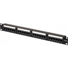 Safewell Cat6 Patch Panel Rack 1U 24 Θυρών Cat.6 UTP