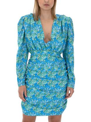 Studio 83 Jardin Mini Φόρεμα για Γάμο / Βάπτιση Τιρκουάζ SM132