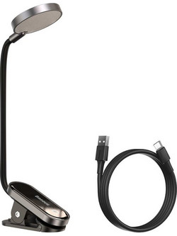 Baseus Smart Λάμπα γραφείου Comfort Reading Mini Clip Lamp - ΣΚΟΥΡΟ ΓΚΡΙ - DGRAD-0G