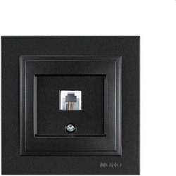 Πρίζα τηλεφώνου RJ11 Μαύρο 152-10338 MONO ELECTRIC Despina by Eurolamp