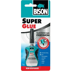 Bison Ρευστή Κόλλα Super Glue 3gr 1+1 Δώρο Bison BS-7000337