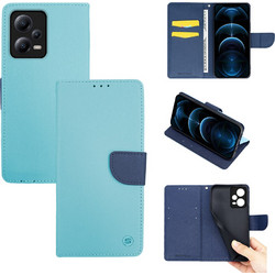 Θήκη Βιβλίο Sonique Trend Book Xiaomi Redmi Note 12 Pro Plus Σιέλ / Σκούρο Μπλε