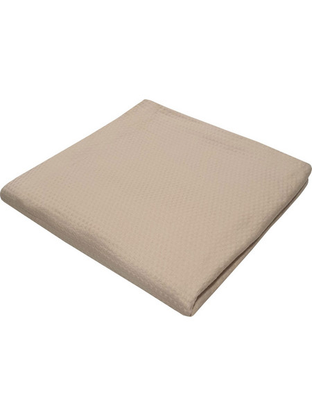 Κουβέρτα Πικέ Sanforized Cotton 100% Μονή 170x260 Μπεζ